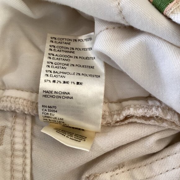 Pilcro & The Letterpress Anthropologie Distressed‎ Cream Denim Shorts Size 27 - Picture 3 of 7